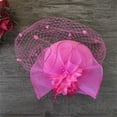 thumbnail image 3 of MEICHEN Fascinators Hats for Women Elegant Flower Mesh Headband Hat for Tea Party Cocktail Wedding and Church Leisure Hats Hot Pink, 3 of 3