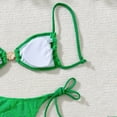 thumbnail image 5 of 2 Piece Swimsuit for Women, Womens Bathing Suits, Women's Bikini Swimsuits, Women's Two Piece Bikini Set With Adjustable Triangle Top and Cheeky Bottom for Beach Vacation, Green S, 5 of 7