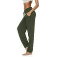 thumbnail image 3 of Aayomet Womens Joggers With Pockets Women Casual Lightweight Joggers Pants with Pockets, Super Soft Quick Dry Lounge Sweatpants for Yoga Workout Running,Green S, 3 of 5