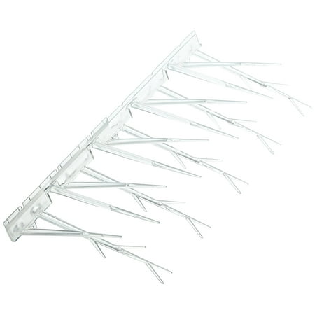 Bird-X Plastic Polycarbonate Bird Spikes Kit with Adhesive Glue, Covers 10 feet, BEST-SELLING Plastic Bird Spikes provide 10 feet of coverage By
