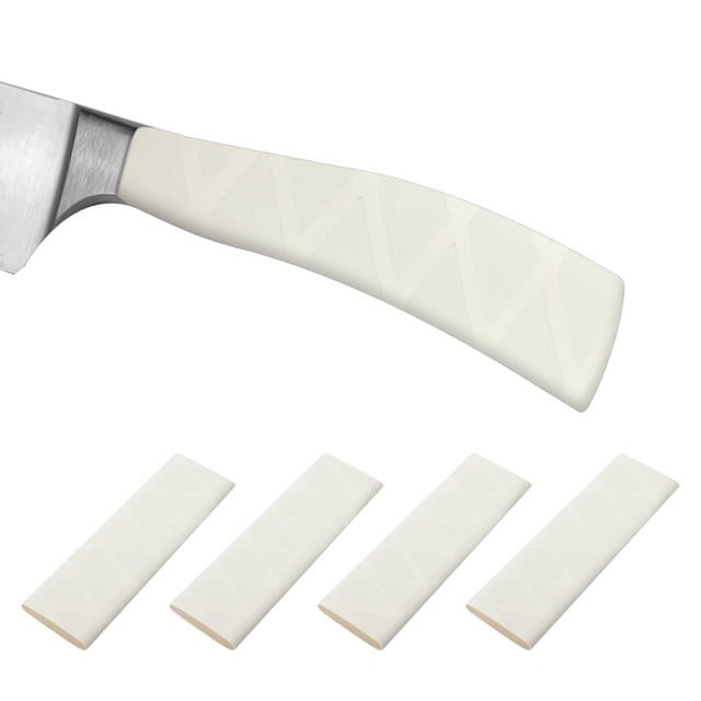 Uxcell Manche de Couteau de Coupe, Manchon Thermorétractable, Chef Coupeur, Pellicule Antidérapante, Motif x Blanc 2249