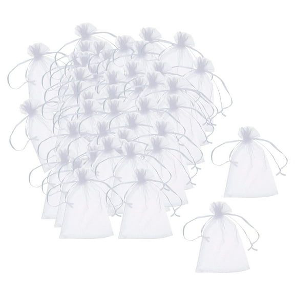 100Pcs Garden Drawstring Netting Mesh Bags,Vegetable Bags,Fruit Protection Bags,Fruit Netting Bags Trees , 102 10cmx12cm White