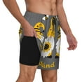 thumbnail image 3 of Haiem Bee Kind Men'S Quick-Dry Swim Trunks: Comfortable Beach Shorts With Mesh Lining And Pockets - Ideal For Swimming And Sunbathing 3x-Large, 3 of 9