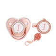 thumbnail image 1 of Fiudx Chupete con Brillo, Clip Personalizable con Inicial de Letra, Tetina con Brillantes Diamantes de Imitación, Ideal para Bautizos, Bodas y Fiestas, Regalo Único para Bebés Especiales. Requiere Su, 1 of 4