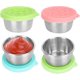 thumbnail image 1 of Mini recipientes para aderezo para ensaladas de 3 x 50 ml con tapa para salsa, a prueba de fugas, reutilizable, de acero inoxidable, mini caja de ketchup para picnic, JAMW Sencillez, 1 of 5