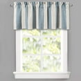 thumbnail image 2 of DriftAway Chris Vertical Striped Linen Textured Blackout Window Curtain Valance Rod Pocket 52"Wx18"L+2"Header Jean Navy, 2 of 7