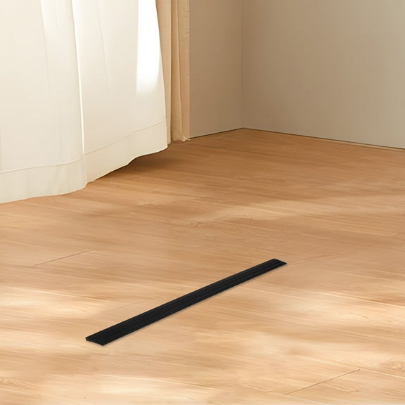 DINHEAROM Step Ramp PVC Black 2Pcs 19.7X1.2X0.4In