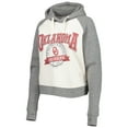 thumbnail image 2 of Women's Pressbox Cream/Heather Gray Oklahoma Sooners Cody Tri-Bend Raglan Pullover Hoodie, 2 of 3