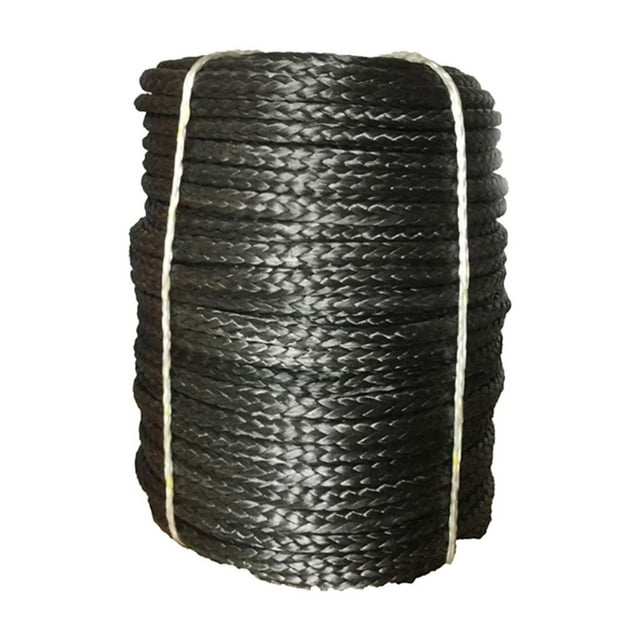 8mm X 40m 12 Strand Extreme UHMWPE Synthetic Winch Rope Plasma Line For ATV UTV SUV 4X4 4WD Boat Off-road ,Durable & Safe