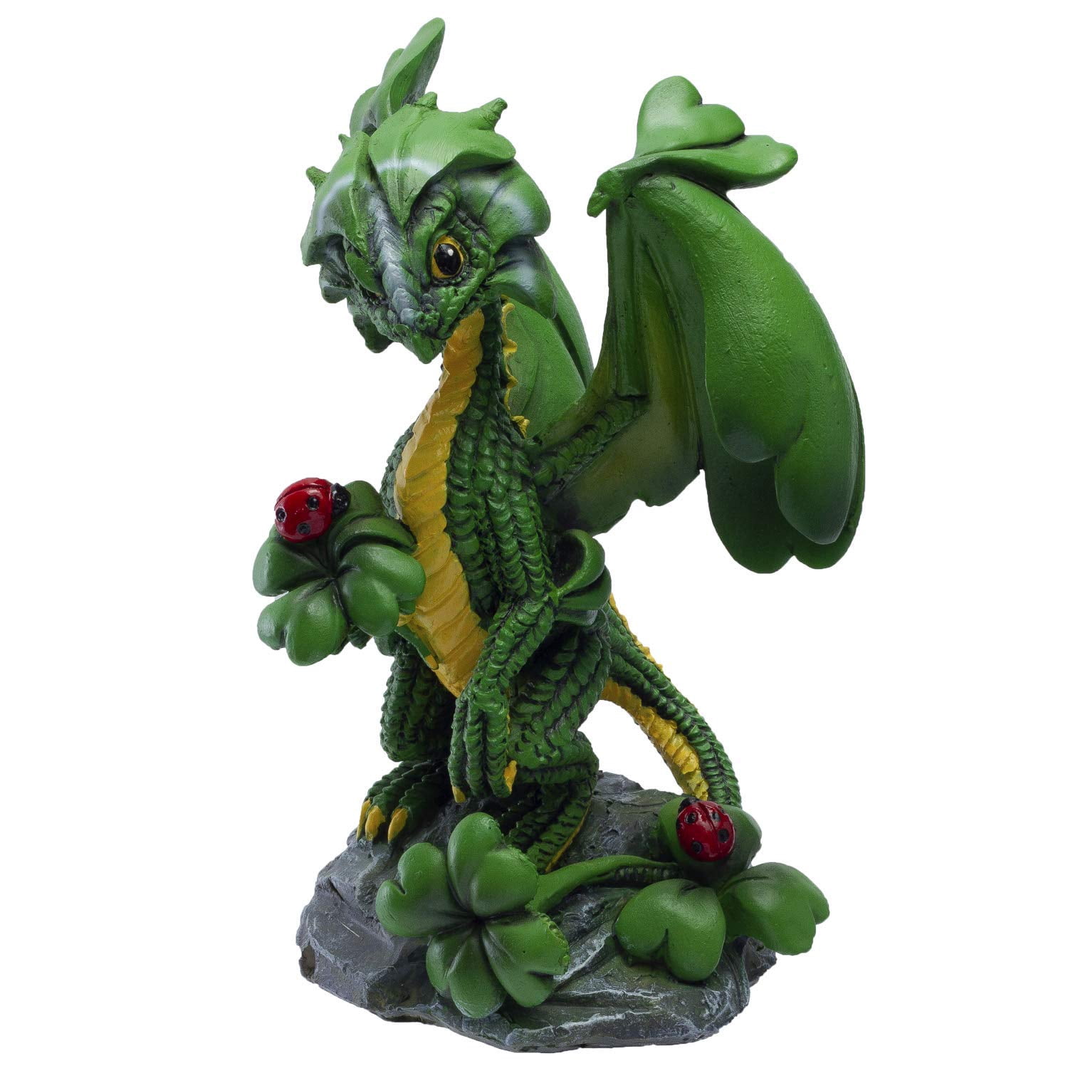 Pacific Giftware Dragon Fantasy Lucky Clover Dragon Resin Figurine