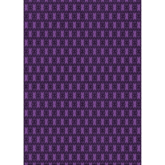 Ahgly Company Indoor Rectangle Patterned Deep Purple Area Rugs, 8' x 12'