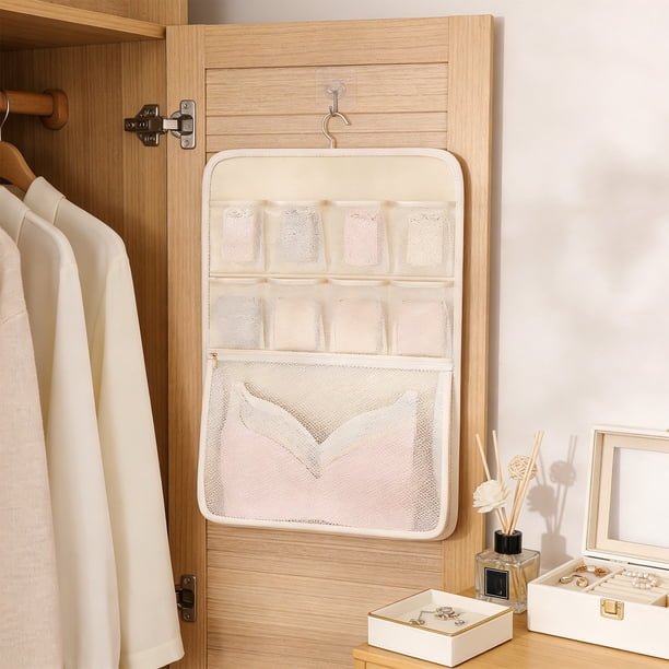 Wall Mounted Hanging Bag With Sturdy Hook Sock And Bra Organizer For Men And Women