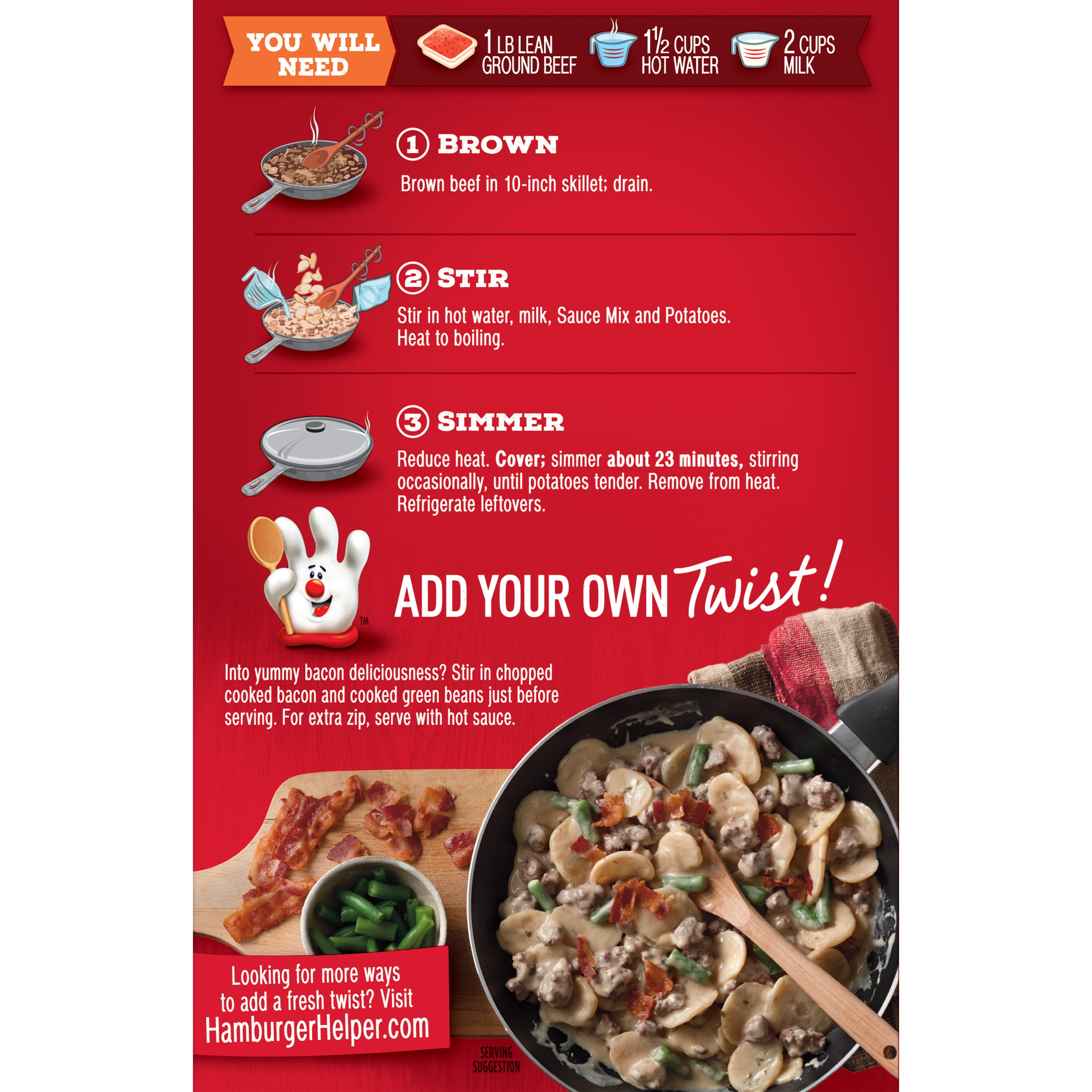 Hamburger Helper, Potato Stroganoff, 5 oz Box