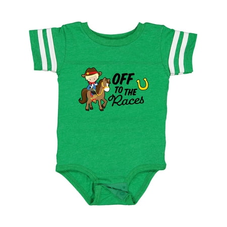 

Inktastic Off to the Races with Cowboy on Horse Gift Baby Boy Bodysuit