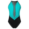 thumbnail image 1 of IEFIEL Girls Shiny Rhinestone Gymnastics Leotard Sparkly One-Piece Dance Outfit Sleeveless Athletic Bodysuit Light Blue 6, 1 of 5