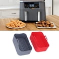 thumbnail image 3 of 2 Pcs Panier en Silicone pour Friteuse à Air Chaud Antiadhésif Pot en Silicone Réutilisable Remplacement de Papier Parchemin pour DZ201 8QT, 3 of 8