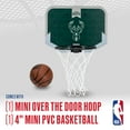 thumbnail image 2 of Franklin Sports NBA Milwaukee Bucks Mini Over the Door Basketball Hoop - Kids Indoor Mini Basketball Hoop with Basketball - NBA Fan Shop Mini Hoop for Bedroom + Office - Over the Door Mini Hoop Set, 2 of 12