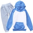 thumbnail image 4 of Kids Girls Tracksuit Clothes Set Long Sleeve Hoodie Sweatshirt Pants Two Piece Color Casual Outfit For Toddler Casual Pants Set 9-10 Years, 4 of 4