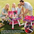thumbnail image 4 of Set de juguetes de cocina AuroTops Pink Kids Grill con humo y luz, 4 of 7