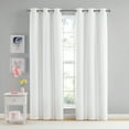thumbnail image 3 of Your Zone White Blackout with Sheer Overlay Grommet Curtain Panel, 37" x 84", 3 of 8