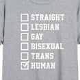 thumbnail image 3 of Instant Message - LGBT Checklist - Juniors Oversized Graphic T-Shirt, 3 of 6