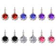 thumbnail image 2 of Jumpingount Nuevo Pendientes colgantes de cristal Vintage de lujo con diamantes de imitación Ropa, zapatos y accesorios Miscelánea Azul, 2 of 6