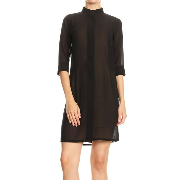 chiffon long tunic