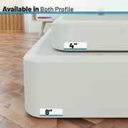 Continental Sleep, 4 King Fold Low High Profile Wood Box Spring for Mattress, White