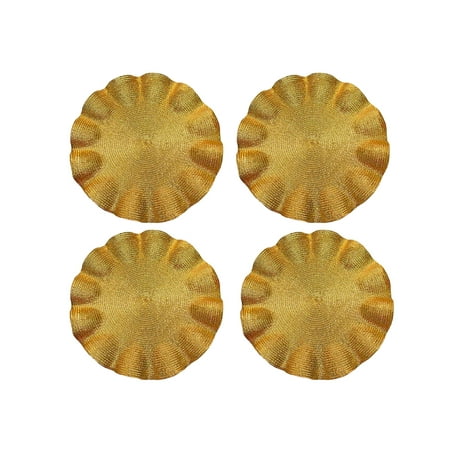 

Wave Foil 15 Inch Round Placemat GOLD 4 pcs