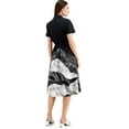 thumbnail image 2 of Alfani Women's Payton Printed Short-Sleeve Midi Shirt Dress Black Size XS, 2 of 4