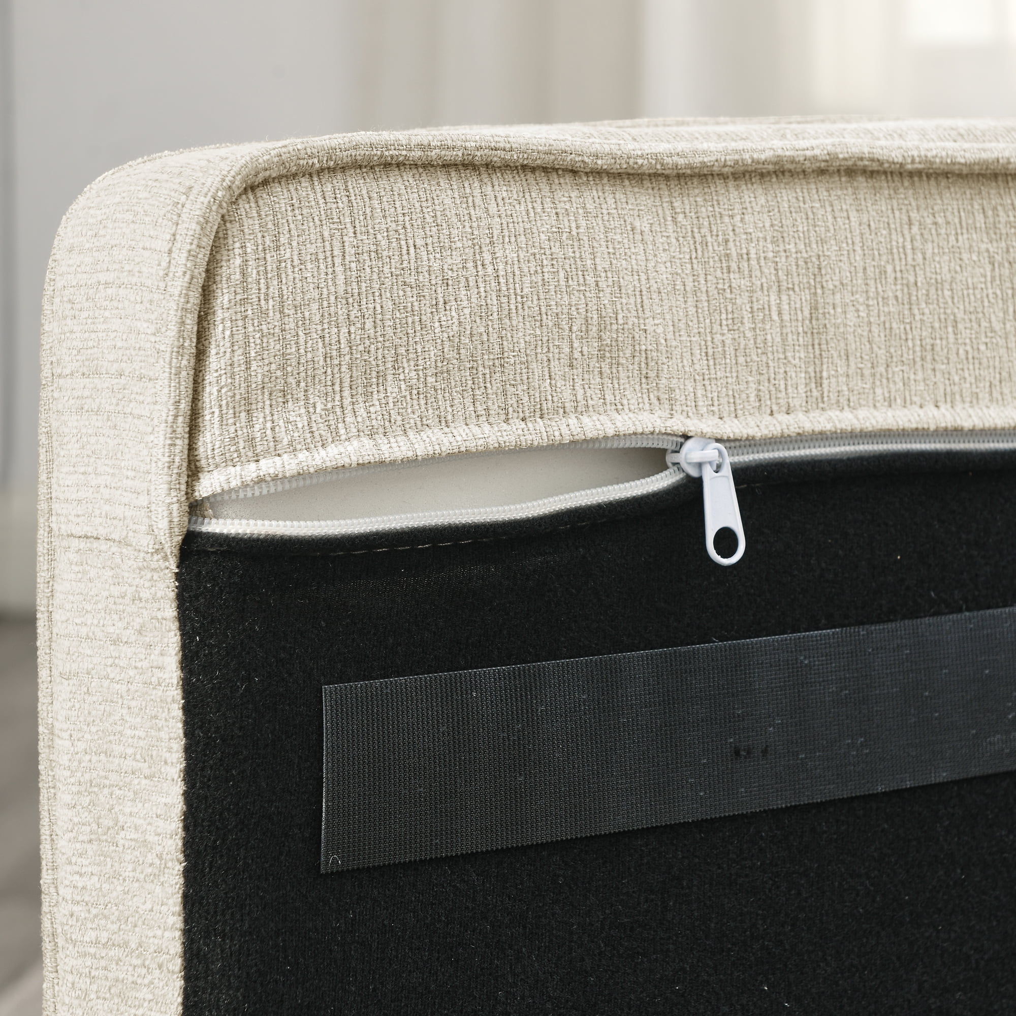 Jopath Dog Sofa, Durable Elevated Dog Sofa Bed Fashionable Linen Fabric Rectangular Pet Bed for Small and Medium-Sized Dogs Beige