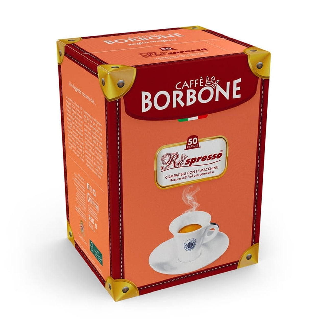 Caffè Borbone Miscela DEK Blend, Medium Roast, Decaffeinated Espresso Capsules Nespresso Original Machines Compatible, 50 Count