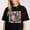 Black-2, variant on Western Style Boot and Floral Graphic for Third Graders Funny Country Inspired Casual Tee print T Shirt