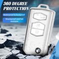 thumbnail image 5 of Key Fob Cover Compatible with Mazda 3 6 8 CX-3 CX-5 CX-7 CX-9 Miata MX-5 RX-8 Keychain Case Holder Protector,Silver-white, 5 of 6