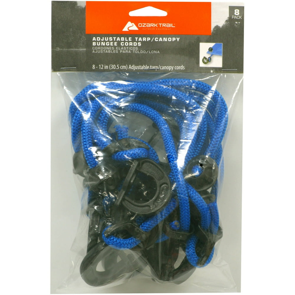 Ozark Trail 8Piece Adjustable Tarp Cords, 12"