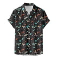 thumbnail image 6 of Womens Printed Short Sleeve Button Down Shirt Floral Open Front Casual Blouse Summer Lightweight, 6 of 7