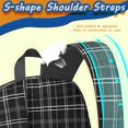thumbnail image 5 of Black and Gray Checkered Pattern 17" School Backpacks for Teens,Waterproof Oxford Fabric,S-Shape Padded Straps for School,Travel,Hiking,Camping, 5 of 6