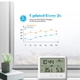 thumbnail image 3 of Indoor Hygrometer Thermometer with Time Date Week Backlight LCD Display Clock Calendar USB Desk Electronic, 3 of 8