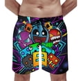 thumbnail image 5 of Geometry Dash Mens Board Shorts Quick Dry Swim Trunk Lightweight Soft Swimsuit Bathing Suit for Boys 3XL, 5 of 8