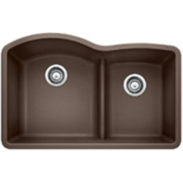 Blanco 441597 Diamant 1,75 Po Diviseur Bas Évier de Cuisine Encastré - Brun Café