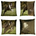thumbnail image 1 of EREHome Running Boston Terrier Running Dog Pillow Case Home Decor Cushion Cover 20x30 Inch, 1 of 2