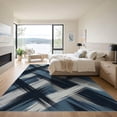 thumbnail image 3 of ODIKA 4' x 6' Machine Washable Non-Slip Area Rug, abstract geometric High Traffic Rug, Blue, 938282, 3 of 7