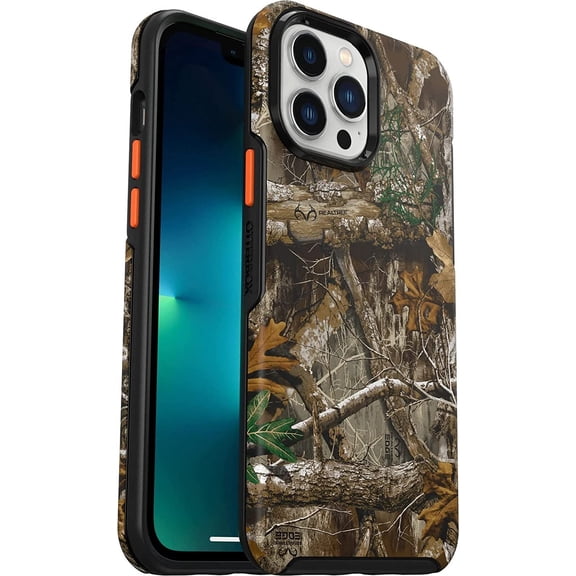 OtterBox Symmetry Series  Case with MagSafe for iPhone 13 Pro Max & iPhone 12 Pro Max Only - Non-Retail Packaging - Realtree Blaze Edge Camo
