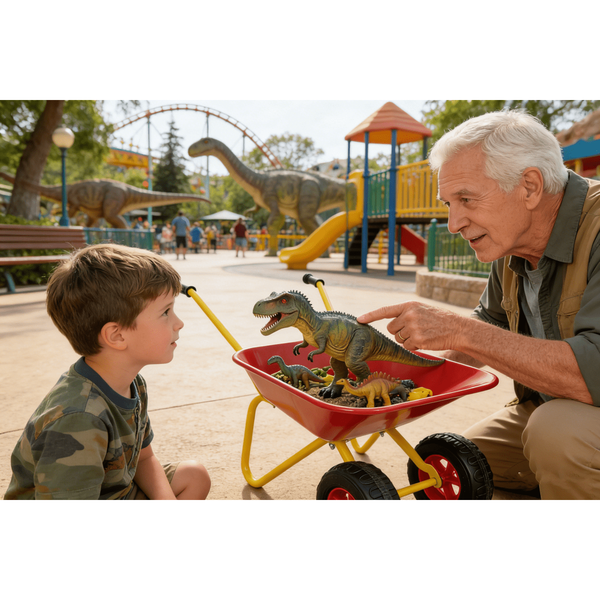 Children's metal trolley, Load-bearing capacity: 33LBS,children's heavy vehicle, metal structure two-wheeled trolley, steel pallet, can be used in gardens, loading leaves, soil, sand, etc. (red)