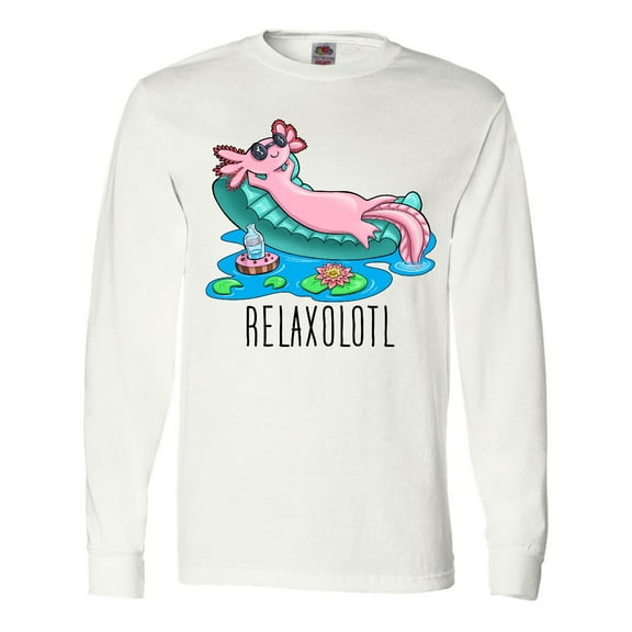 Inktastic Relaxolotl- Cute Axolotl on Summer Vacation Long Sleeve T-Shirt