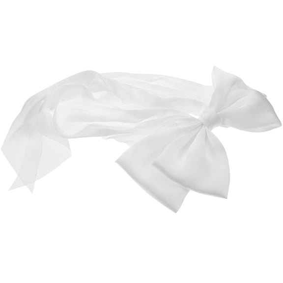 NIAIZEK Bowknot White Hair Clip for Wedding Party Hair Decoration with Spring Clip