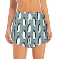 thumbnail image 2 of Balery Penguin Pantalones cortos deportivos para mujer con forro y dos bolsillos, elásticos, para entrenamiento, gimnasio, yoga-Medium, 2 of 7
