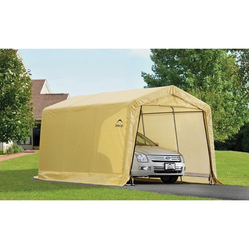 AutoShelter 10' x 15' x 8' Peak Style Instant Garage- Sandstone by ShelterLogic