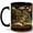 Black, variant on Magical Storybook Coffee Mug, Fantasy Village on Open Book Design, 11 oz Ceramic Cup