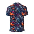 thumbnail image 4 of Rocae Tropical Flower for Men's Short Sleeve Polo Shirt, Quick Drying Performance Moisture Wicking Sports Men's Golf Shirt X-Large, 4 of 9